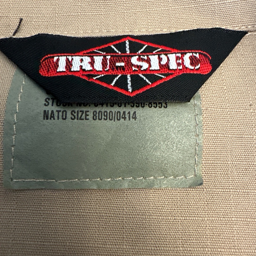 Tru Spec Tactical Jacket Mens Large Long Truspec‎ Button Tan Outdoor - Picture 2 of 8